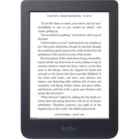 Kobo Nia eReader 6" Illuminated Touch Screen Wi-Fi, Black - Pristine