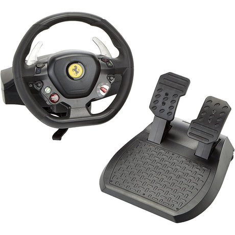Thrustmaster Ferrari 458 Italia Racing Steering Wheel with Pedals For XBOX 360 - Black - Refurbished Good