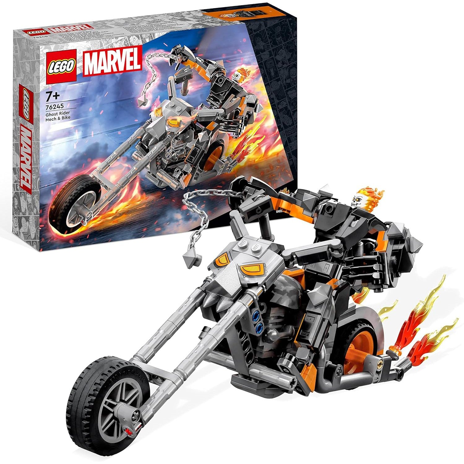 LEGO 76245 Marvel Ghost Rider Mech & Bike Motorbike Toy