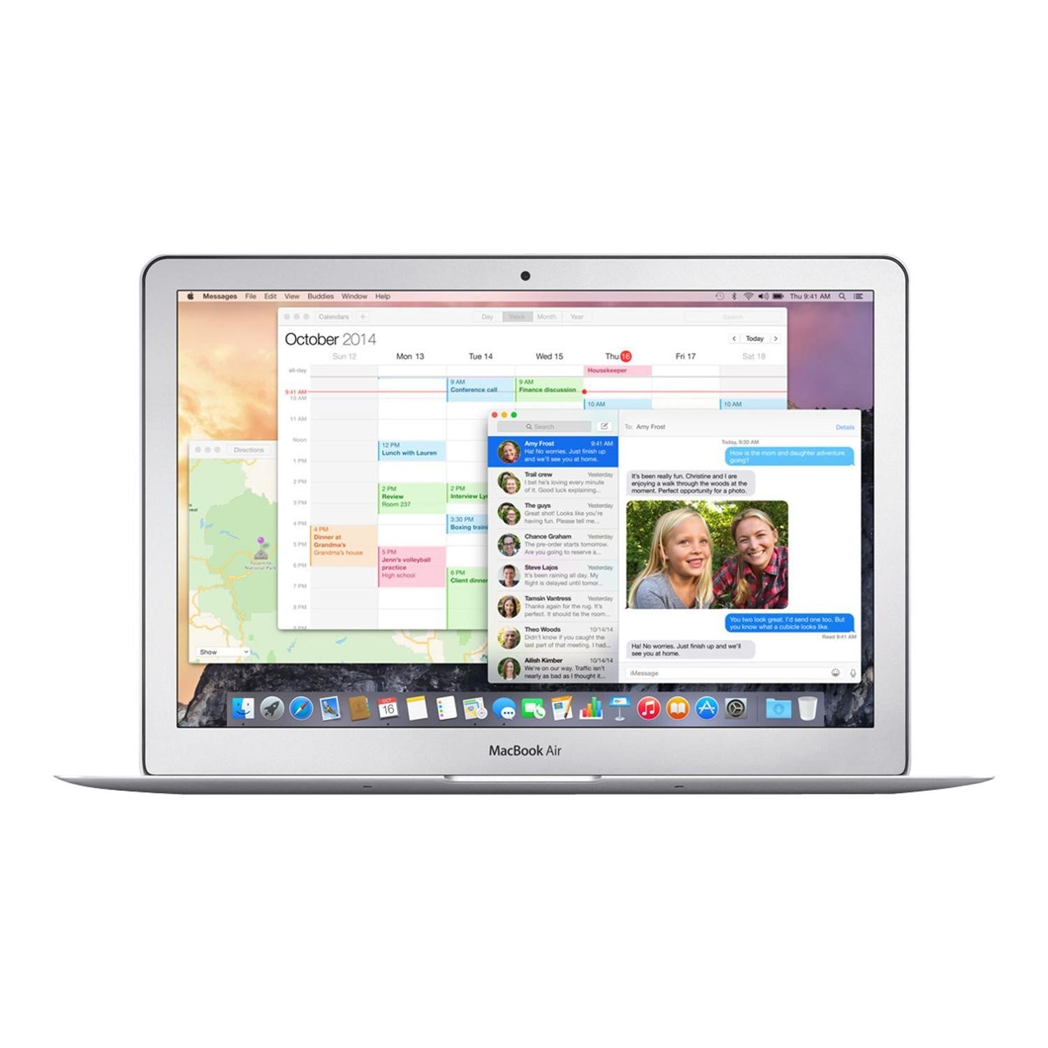 Apple MacBook Air 13.3'' MJVG2LL/A (2015) Laptop, Intel Core i5, 8GB RAM, 256GB SSD, Silver - Good