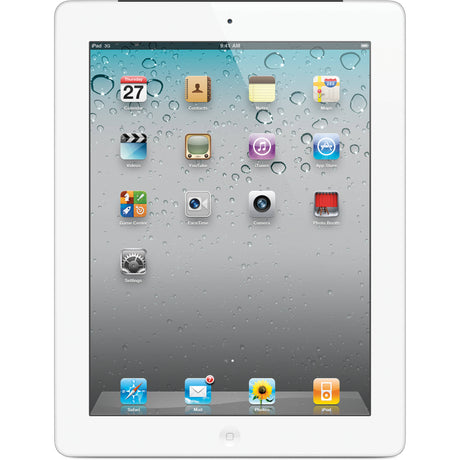 Apple iPad 2 (2011), 9.7", MC984LL/A, Wi-Fi + Cellular, 64GB, White - Refurbished Good