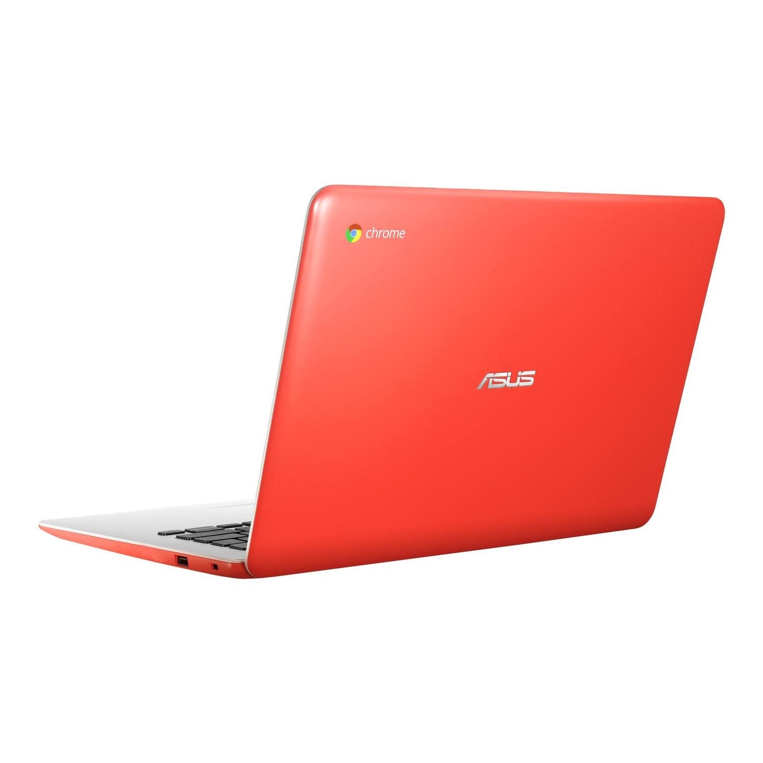 Refurbished ASUS Chromebook C300SA Intel Celeron N3060 2GB RAM 32GB 13.3" - White / Red - Excellent