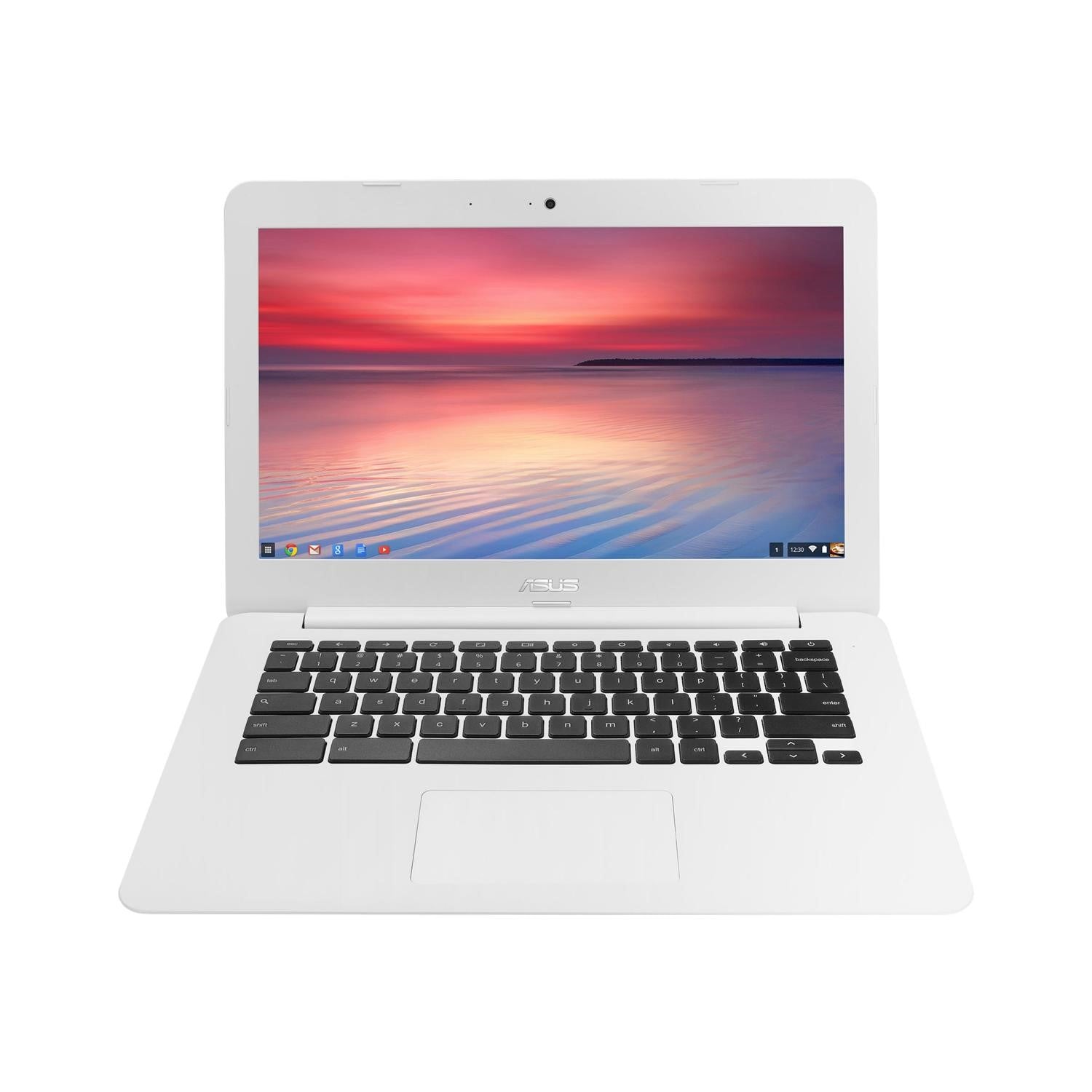 Refurbished ASUS Chromebook C300SA Intel Celeron N3060 2GB RAM 32GB 13.3" - White / Red - Excellent