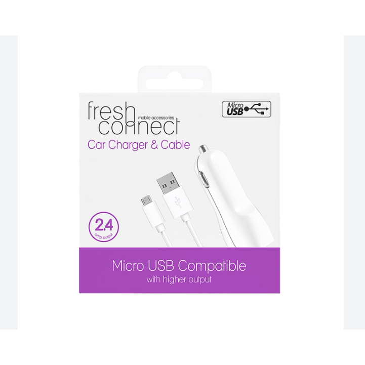 Fresh Connect Micro USB Car Charger 1 Amp