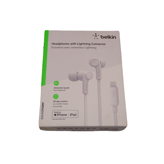 Belkin Rockstar Lightning Connector In-Ear Headphones - White