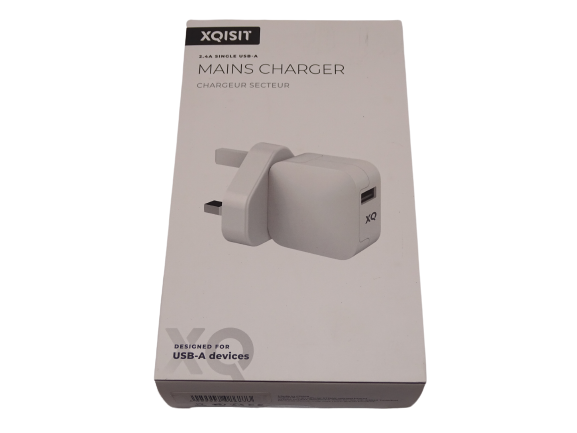 XQISIT 2.4A Single USB-A Mains Charger - Pristine
