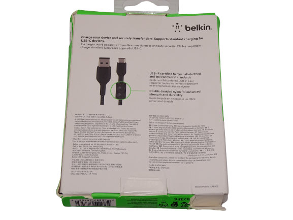 Belkin Boost Charge USB-C to USB-A Cable - New