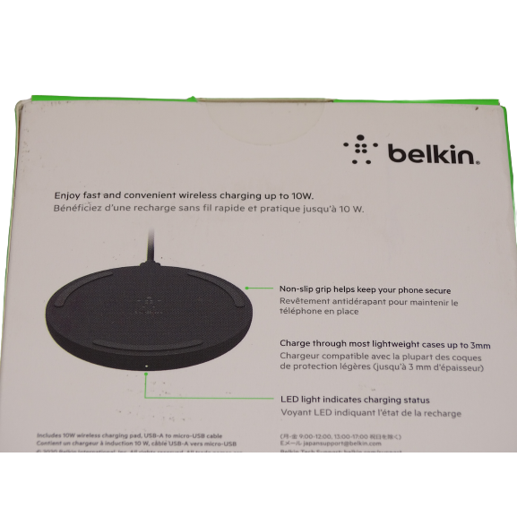 Belkin Boost Charge Wireless Charging Pad 10W WIA001 - Black - New