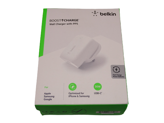 Belkin 30W Power Delivery USB-C Wall Charger - White - New