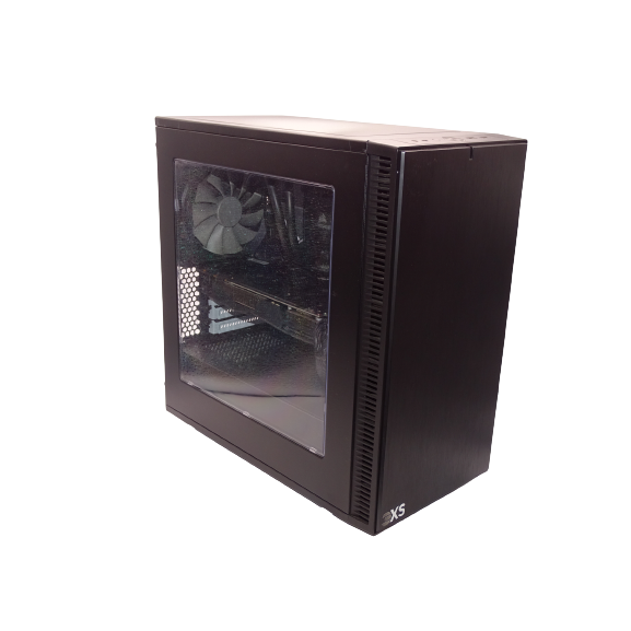Custom Gaming PC with XS Fractal Design Case, Intel Core i5-7600K, 1TB + 128GB, 16GB RAM, Nvidia GTX 1080 - Black - Refurbished Good