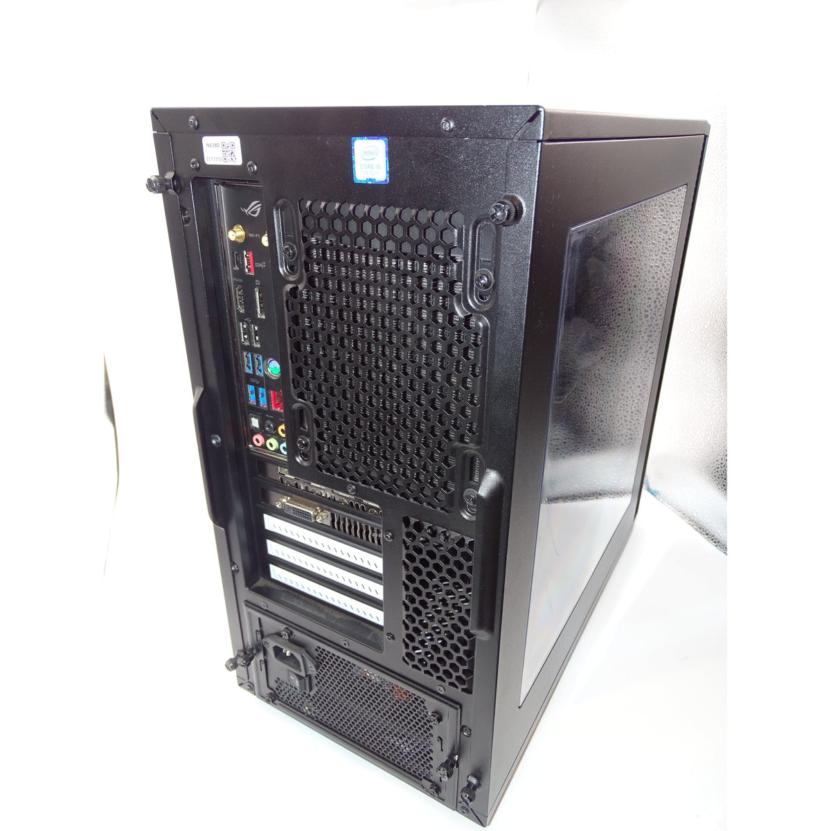 Custom Gaming PC with XS Fractal Design, Intel Core i5-7600K, 1TB + 128GB, 16GB RAM, Nvidia GTX 1080 - Black - Refurbished Good *DAMAGED SIDE PANEL*