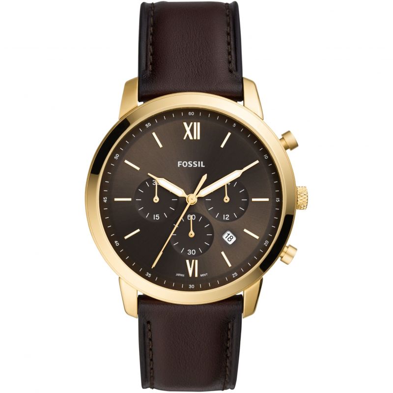 Fossil FS5763 Neutra Chronograph Brown Leather Watch
