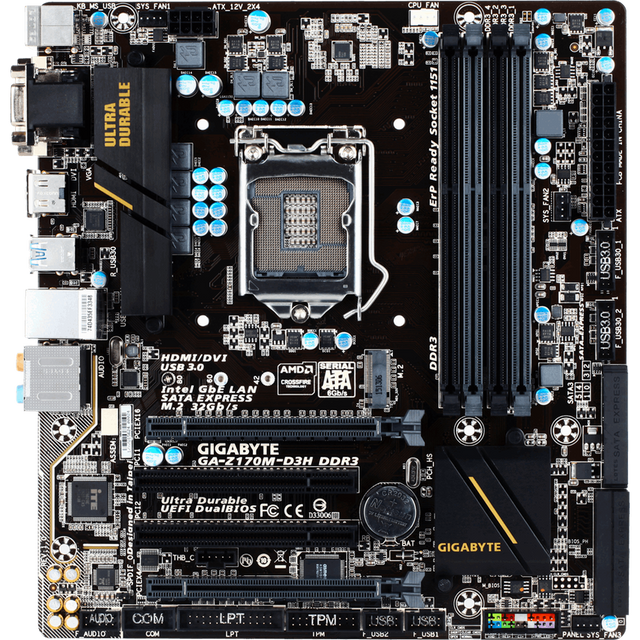 Gigabyte GA-Z170M-D3H Motherboard with Intel Z170 Chipset