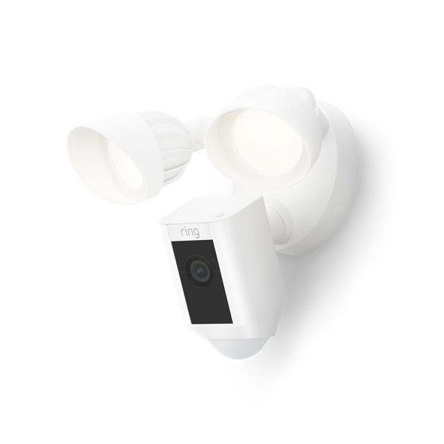 Ring Floodlight HD Security Camera with Built-in Floodlights White - Refurbished Excellent