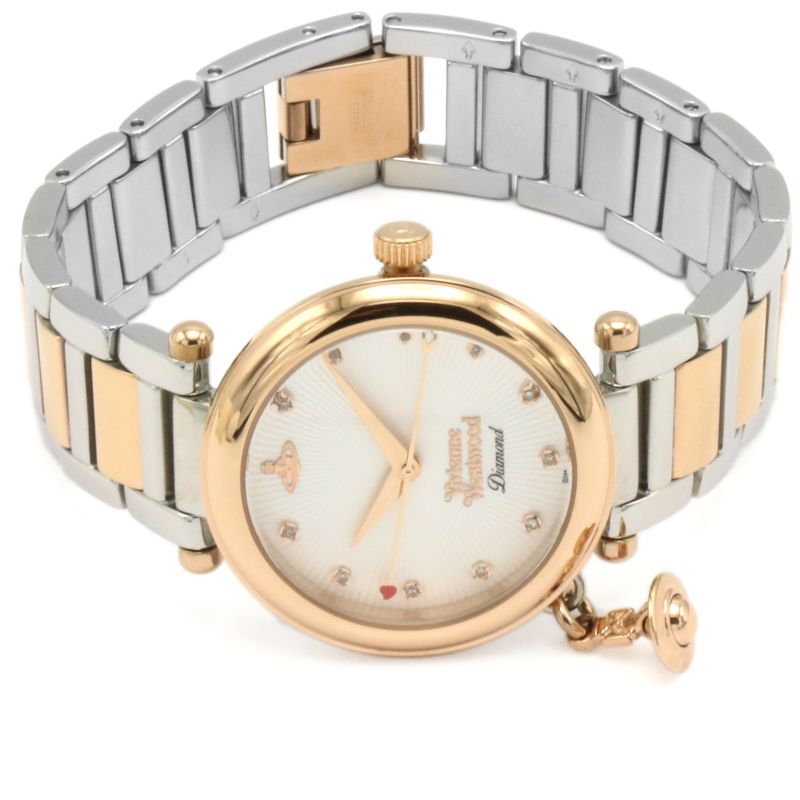 Vivienne Westwood VV006SLRS Ladies Orb Diamond Watch - Silver/Gold