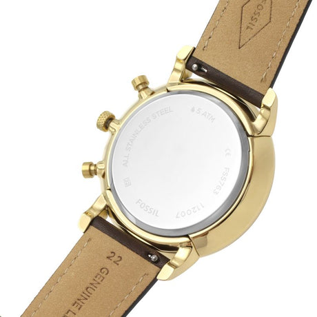 Fossil FS5763 Neutra Chronograph Brown Leather Watch