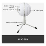 Logitech Blue Snowball iCE USB Microphone - White - Excellent