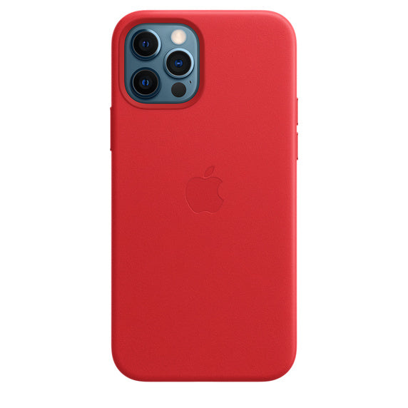 Apple iPhone 12/12 Pro Leather Case with Magsafe - Red