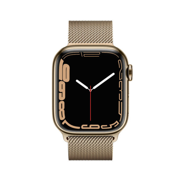 Apple Watch Series 7MKJ03B/A 41mm Stainless Steel Case GPS + Cell Milanese Loop - Gold
