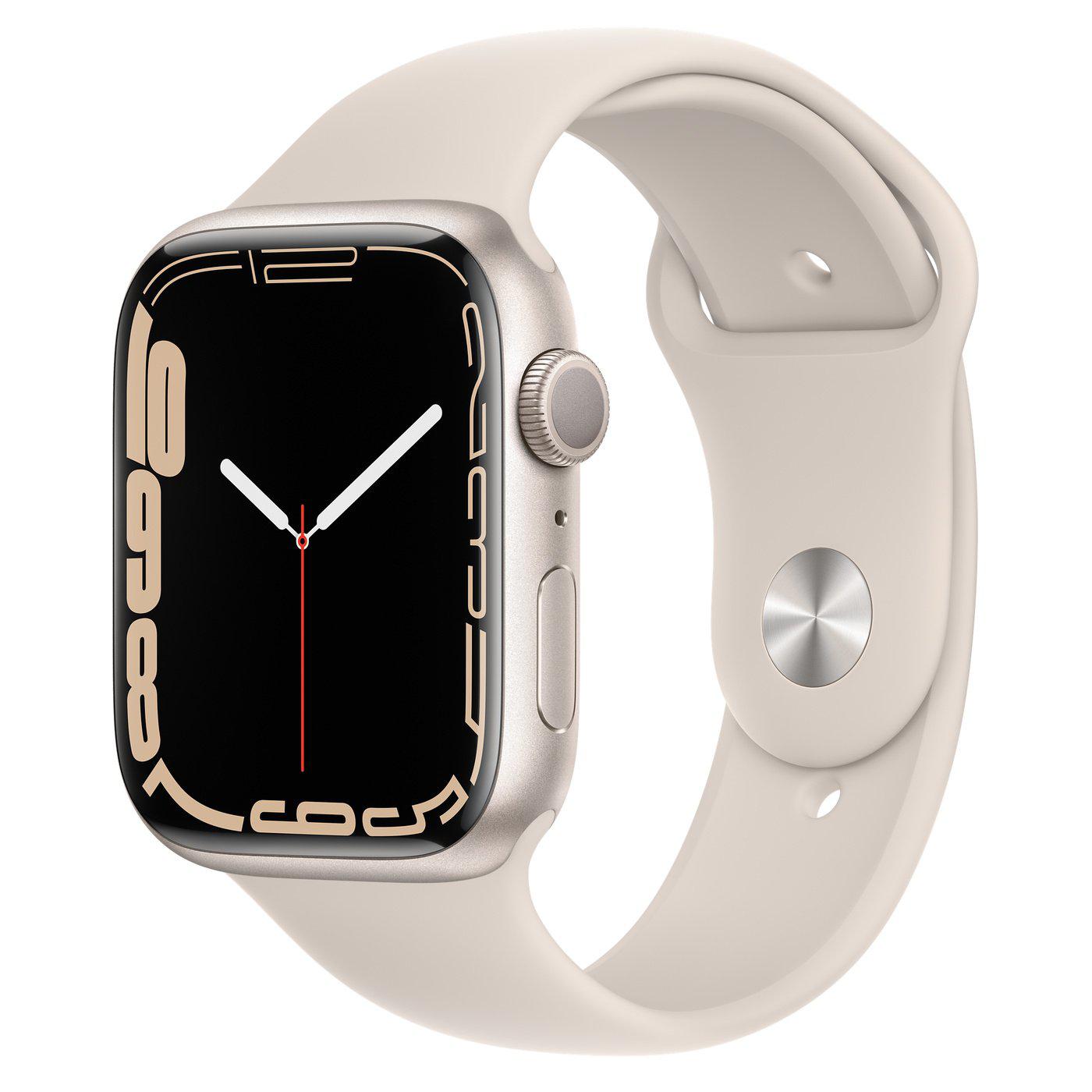 Apple Watch Series 7 41mm GPS + Cellular Starlight Aluminium White Sport Band - Refurbished Excellent