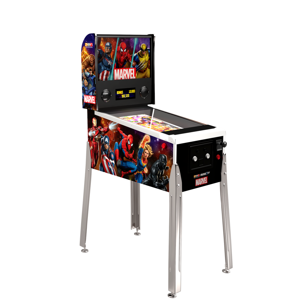 Arcade1Up Marvel Virtual Pinball Machine - New