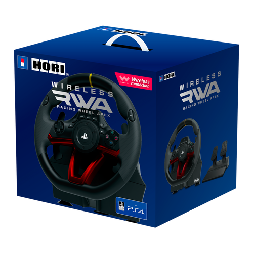 Hori Apex Steering Wheel and Pedals for PS4, PS3 & PC (PS4-142E) - Good