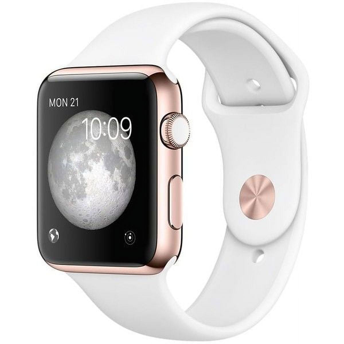 Refurbished Apple Watch Series 3 38mm GPS - Gold Aluminium - White Straps - Fair