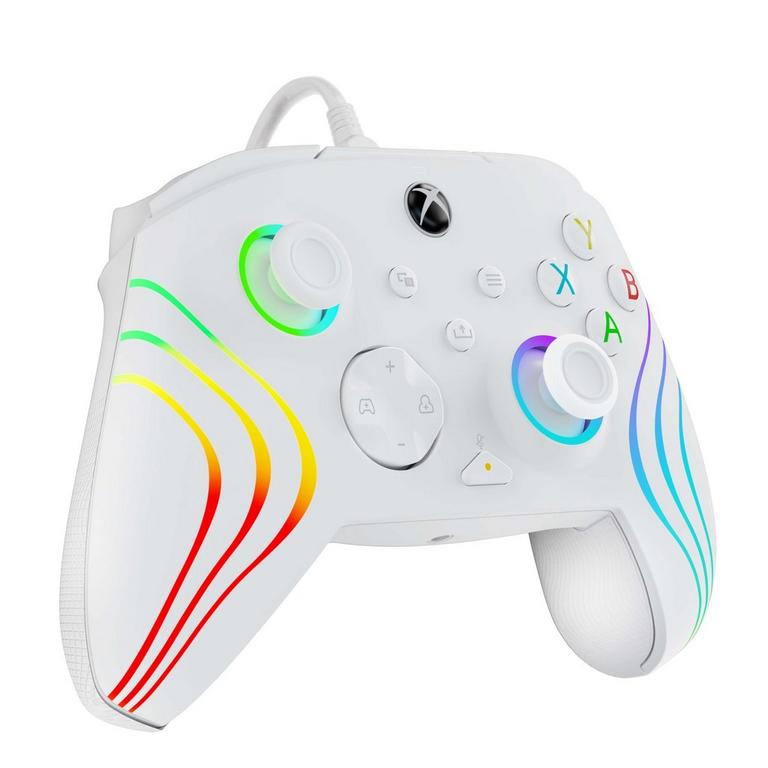 PDP Afterglow Wave Wired Controller for Xbox Series X|S - White - New