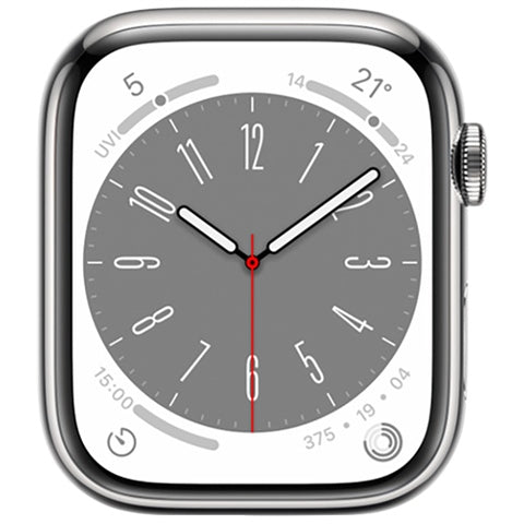 Refurbished Apple Watch Series 8 45mm - GPS + Cellular - Silver Aluminium - Excellent - No Strap