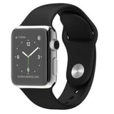 Refurbished Apple Watch Series 3 42mm GPS - Silver Aluminium - Black Straps - Fair - Heavily Cracked