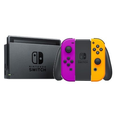 Nintendo Switch Console 32GB - Neon Purple / Orange - Scratched Screen & Device Only