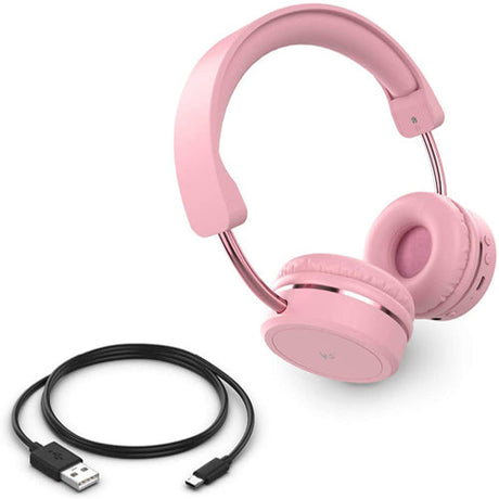 KitSound Metro X Wireless On-Ear Headphones - Pink - Refurbished Excellent