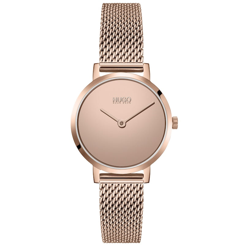 Hugo Boss #CHERISH Ladies' Rose Gold Tone Mesh Bracelet Watch