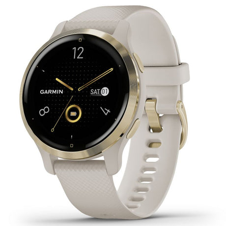 Garmin Venu 2S GPS Smart Watch - Gold/Cream - Refurbished Excellent - Stained Strap