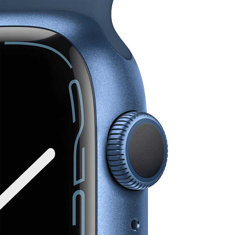 Apple Watch Series 7 45mm GPS Blue Aluminium Black Sport Band