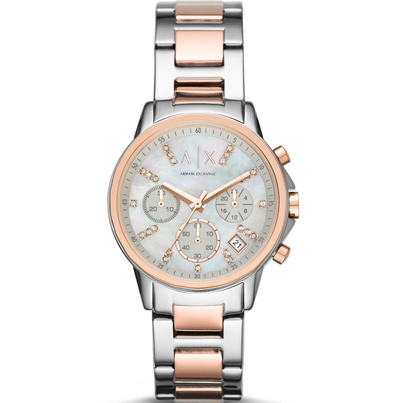Armani AX4331 Exchange Ladies Chronograph Bracelet Watch - Silver - Good