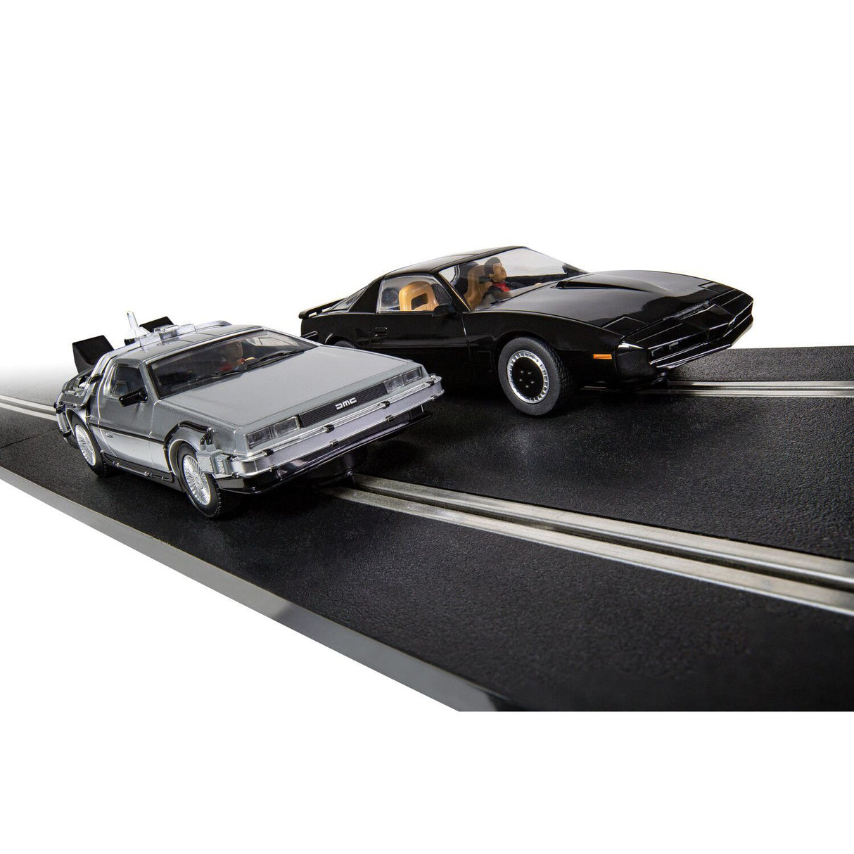 Hornby Hobbies C1431M Scalextric - Back to the Future vs Knight Rider Race Set - New