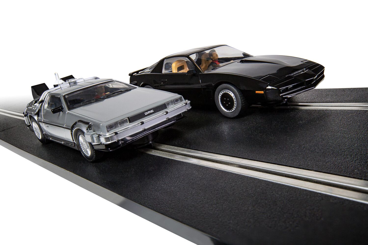 Hornby Hobbies C1431M Scalextric - Back to the Future vs Knight Rider Race Set - Refurbished Excellent