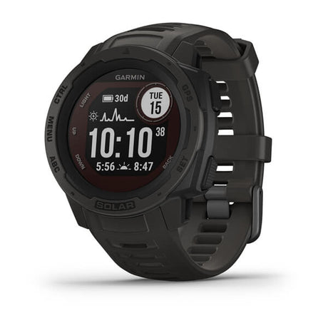 Garmin Instinct Solar, Solar-powered Rugged Outdoor Smartwatch - Black - Refurbished Pristine