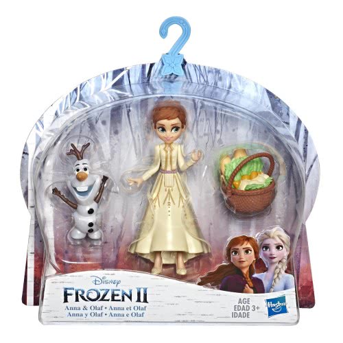 Hasbro Disney Frozen II Anna And Olaf Small Dolls With Basket Accessory