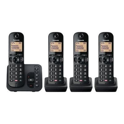 Panasonic KX-TGC264EB Digital Cordless Phone Quad Pack - Black