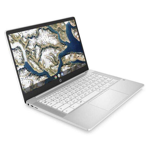 HP Chromebook 14a-NA0500SA, Intel Celeron 4GB RAM 64GB eMMC 14" - White - Refurbished Good - With Charger