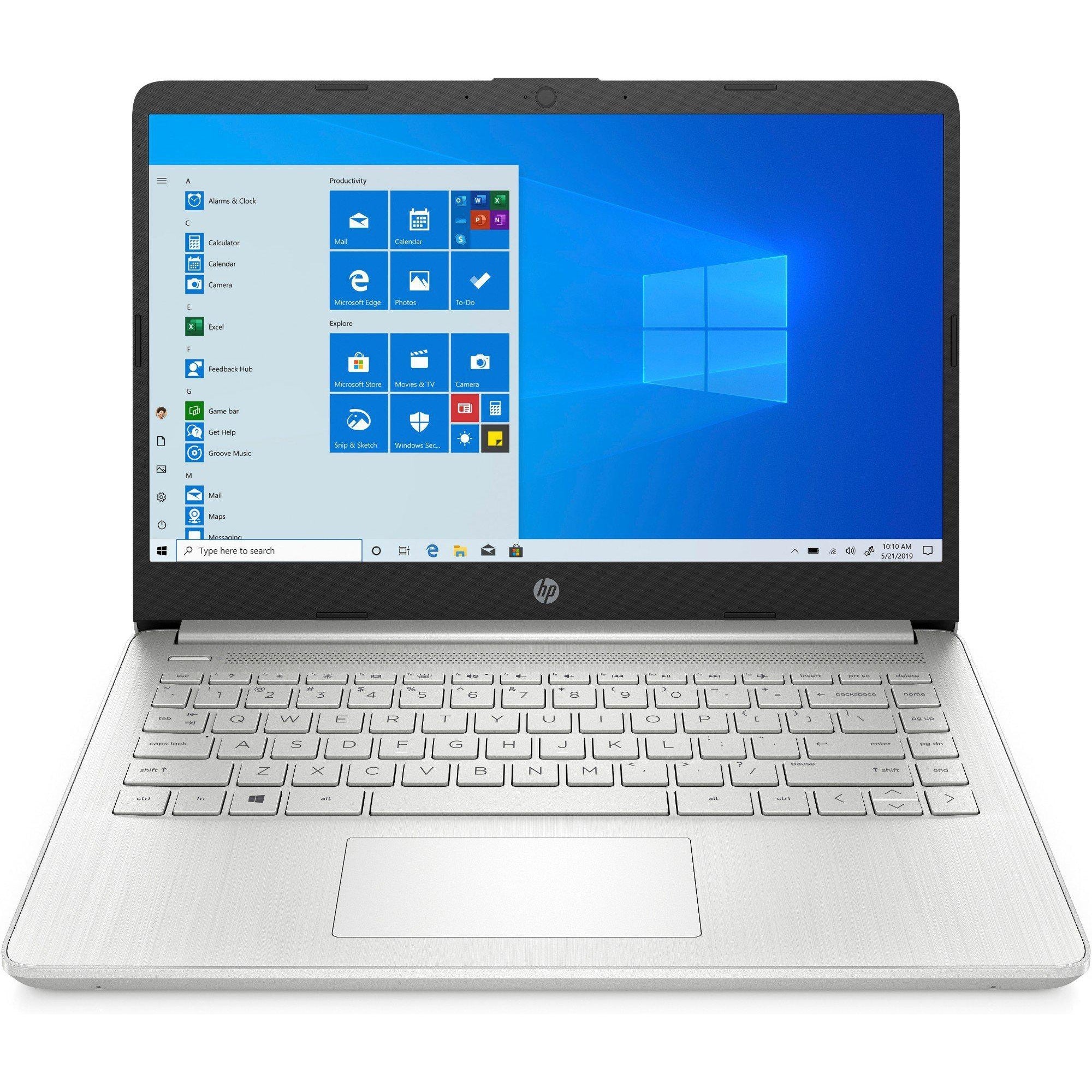 HP 14S-FQ0000NA Laptop, AMD Ryzen 5 8GB RAM 256GB SSD 14" Silver - Refurbished Excellent