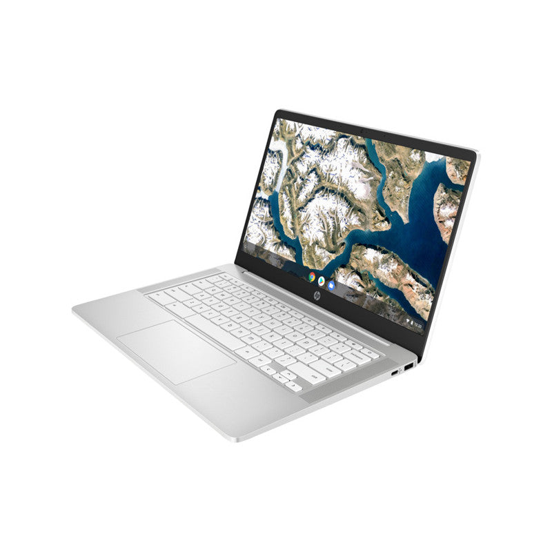 HP Chromebook 14A-ND0001NA Laptop, AMD 3015ce, 4GB RAM, 64GB eMMC, 14", Ceramic White - Refurbished Pristine