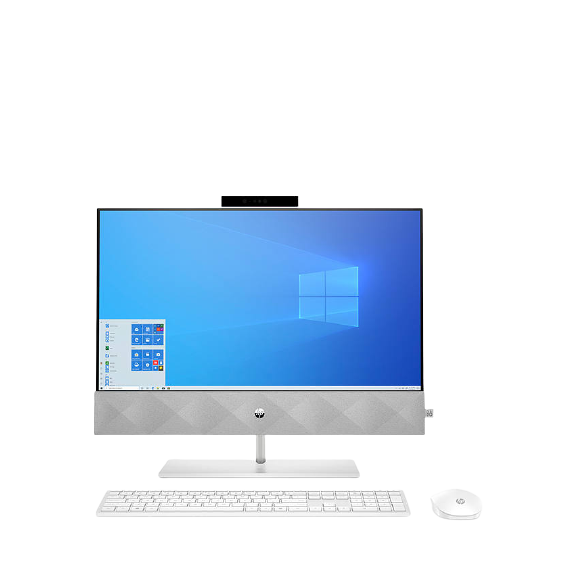 HP Pavilion 24-k0017na All-in-One AMD Ryzen 7-4800 8GB RAM 512GB SSD 23.8" - White - Good