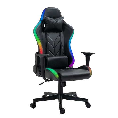 No Fear Office Gaming Chair - Black / RGB - Refurbished Good - ONLY 1 PILLOW