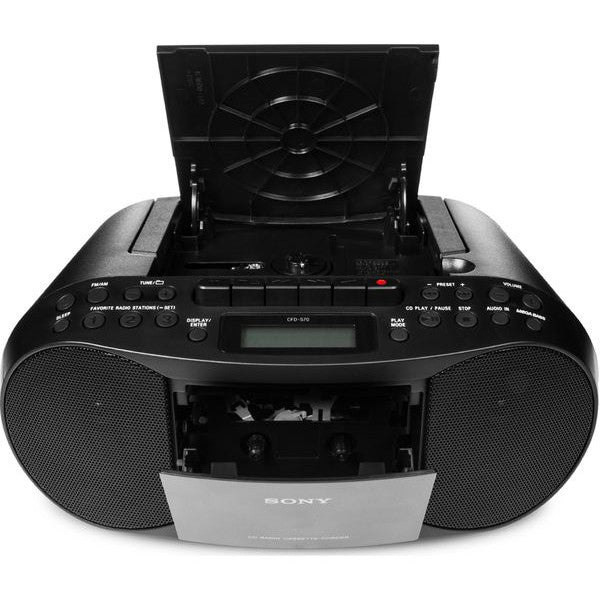 Sony CFD-S70 Cassette and CD Player - Black - Excellent