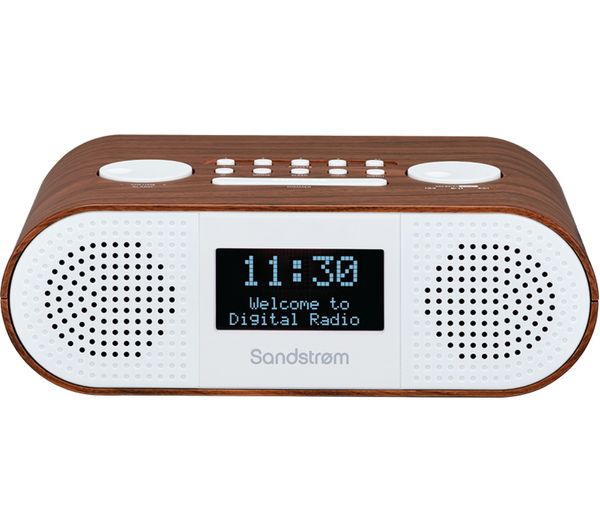 Sandstrom S-DBTW18 DAB+/FM Bluetooth Clock Radio - Wood - Pristine
