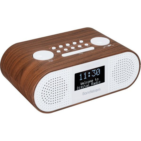 Sandstrom S-DBTW18 DAB+/FM Bluetooth Clock Radio - Wood - Pristine