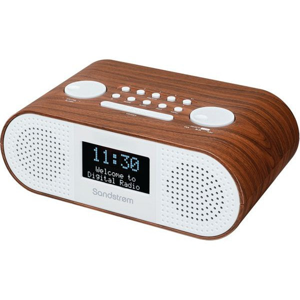 Sandstrom S-DBTW18 DAB+/FM Bluetooth Clock Radio - Wood - Pristine
